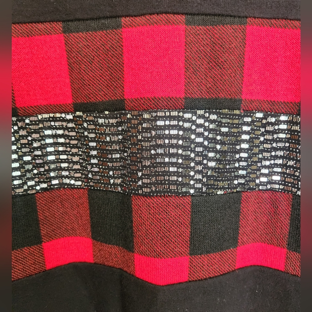 HEIMISH USA Black and Red Plaid Sweater - Picture 2 of 5